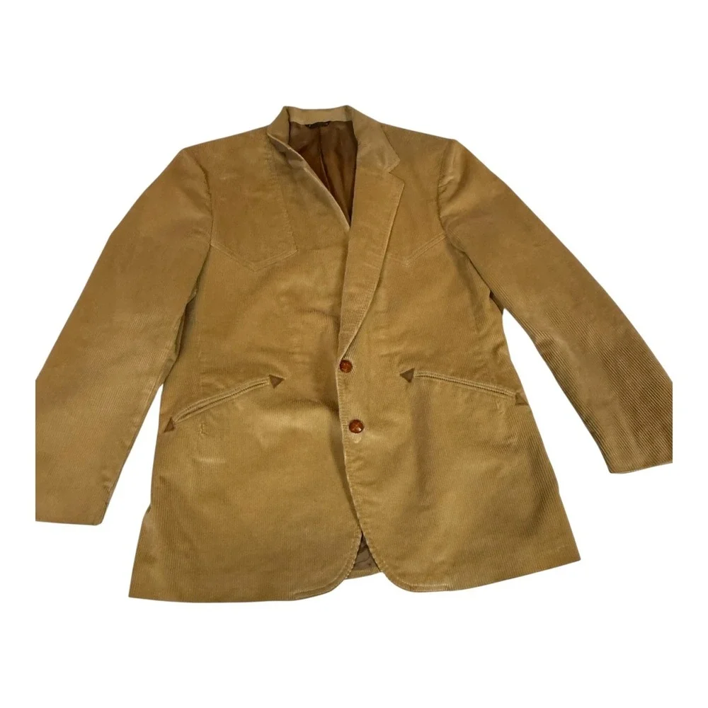 Vintage Levi's for Men Corduroy Blazer Tan Camel Sport Coat Jacket 44 R